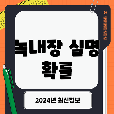 녹내장 실명 확률