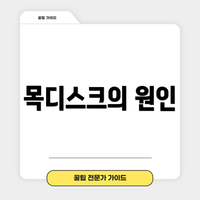 목디스크의 원인