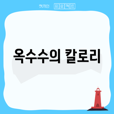 옥수수의 칼로리