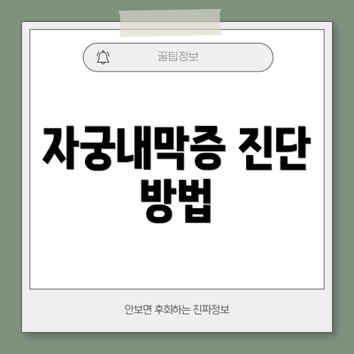 자궁내막증 진단 방법