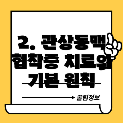2. 관상동맥 협착증 치료의 기본 원칙