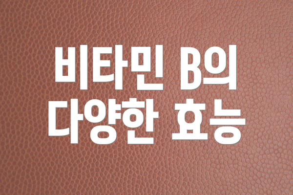비타민 B의 다양한 효능