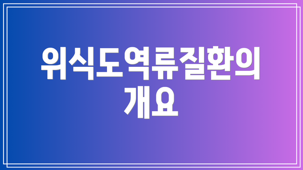 위식도역류질환의 개요