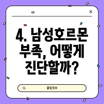 4. 남성호르몬 부족, 어떻게 진단할까?