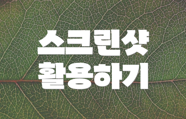 스크린샷 활용하기