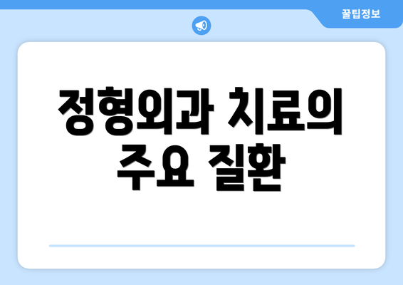 정형외과 치료의 주요 질환
