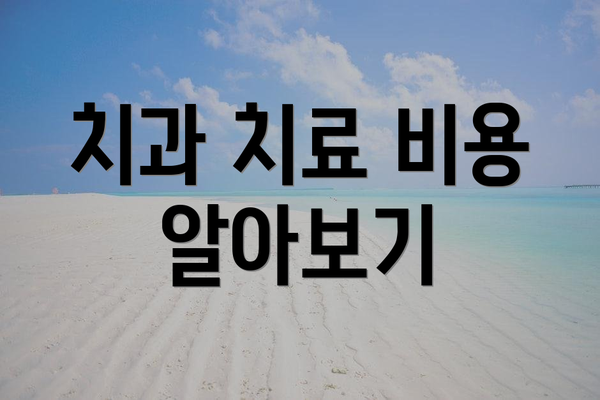 치과 치료 비용 알아보기