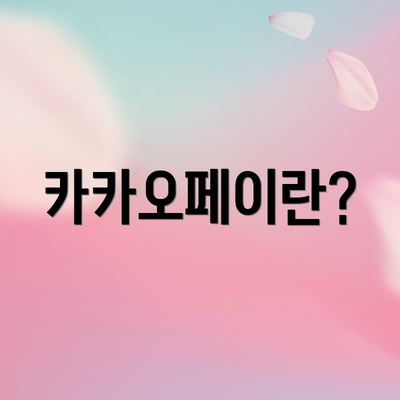 카카오페이란?