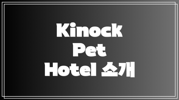 Kinock Pet Hotel 소개